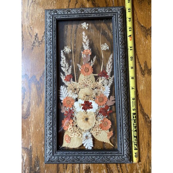 BOHO Pressed Flowers Framed by Artist Babs Schnabl Window to the Garden Signed - Picture 3 of 7